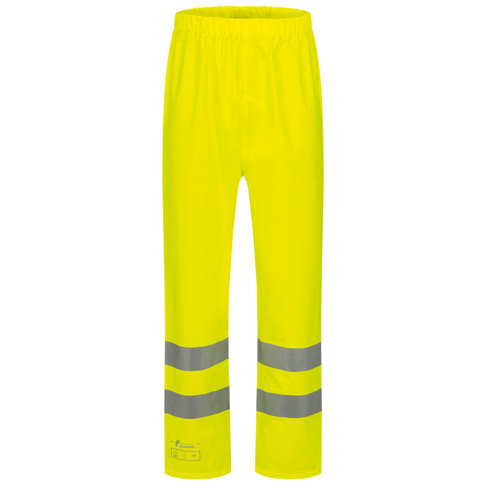 F-NORWAY-Warnschutz,  Multinorm-PU-Regenbundhose, *KLAAS*, fluoreszierend gelb