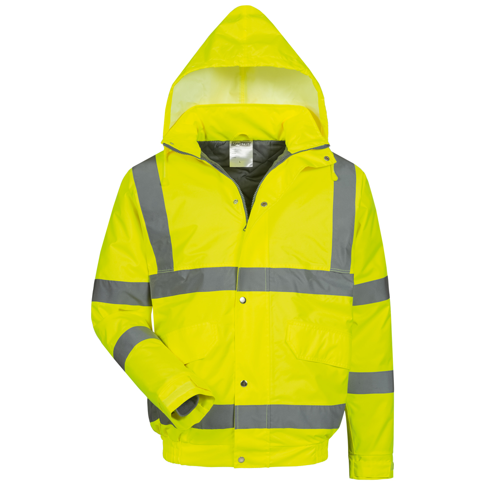 F-SAFESTYLE-Warnschutz, Warnschutz-Pilotenjacke, *MARTIN*, fluoreszierend gelb