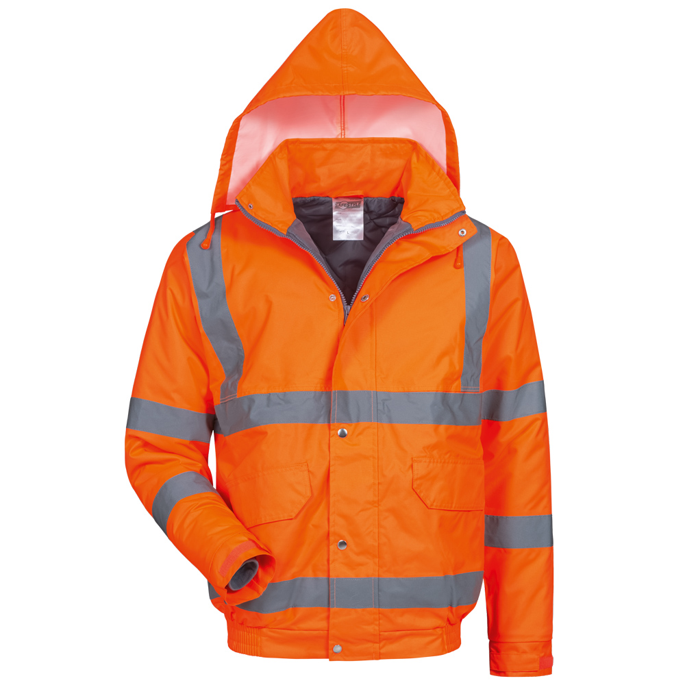 F-SAFESTYLE-Warnschutz, Warnschutz-Pilotenjacke, *EUGEN*, fluoreszierend orange