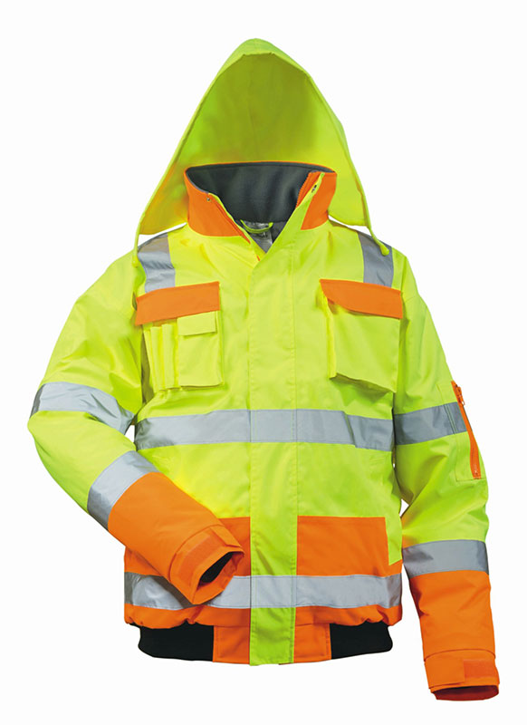 F-SAFESTYLE-Warnschutz, Warn-Pilotenjacke, *MATS*, fluoreszierend gelb/orange
