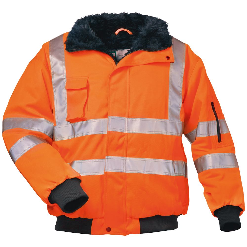 F-ELYSEE-Warnschutz, Warnschutz-Pilotenjacke, *GUSTAV*, fluoreszierend orange