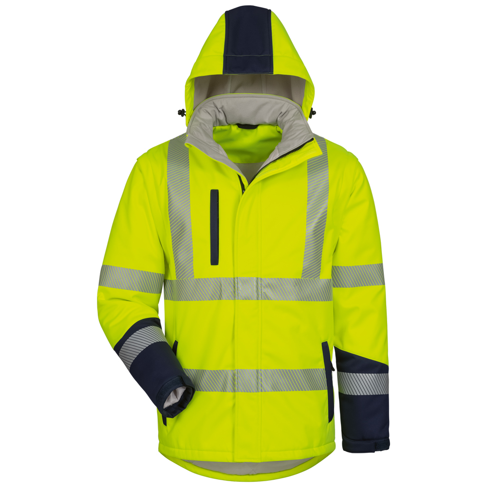 F-SAFESTYLE-Warnschutz, Warnschutz-Softshell-Jacke, wattiert, *JORIS*, fluoreszierend gelb