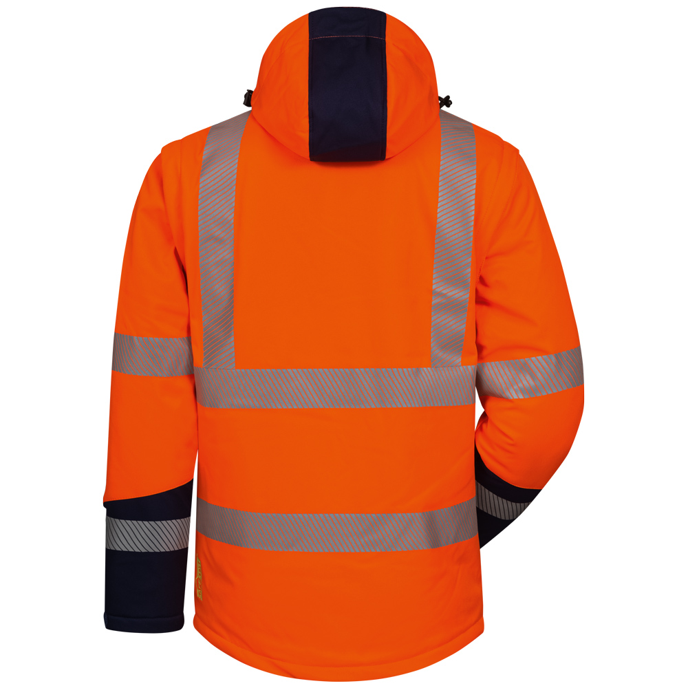 F-SAFESTYLE-Warnschutz, Warnschutz-Softshell-Jacke, wattiert, *SVERRE*, fluoreszierend orange