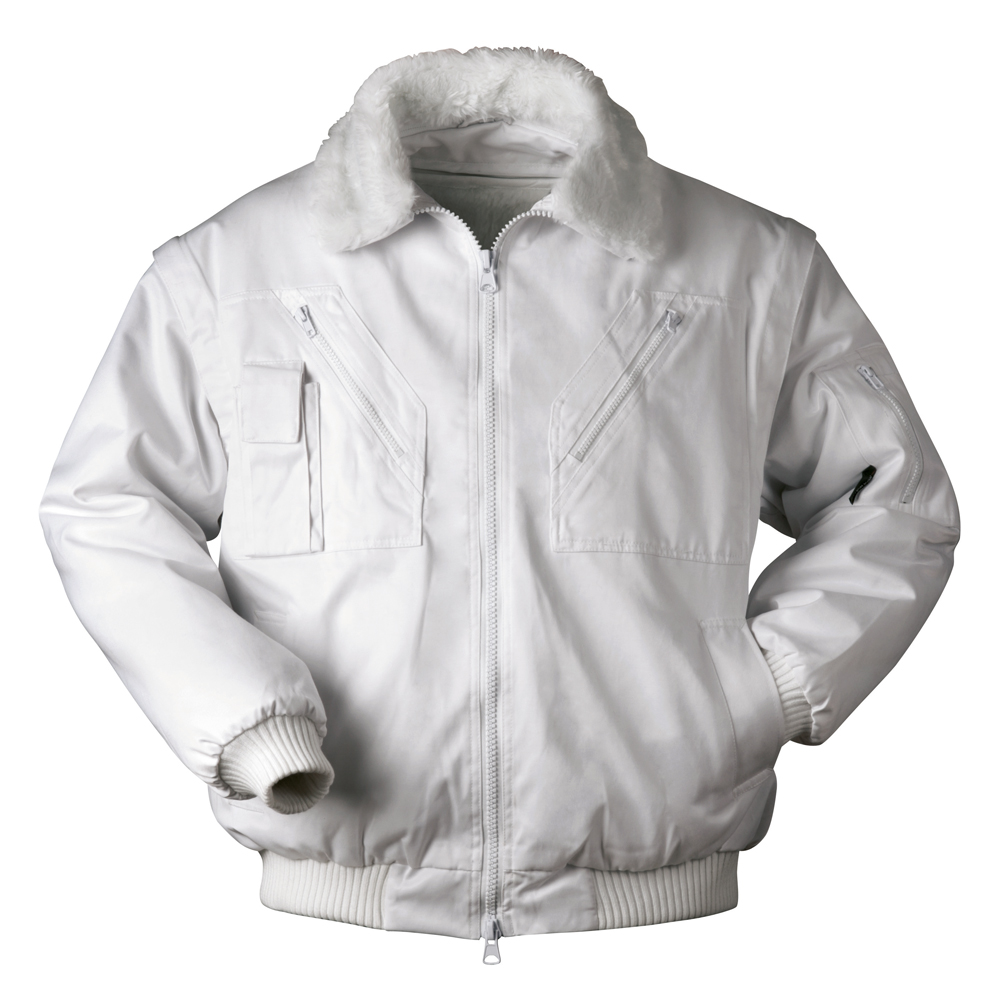 F-NORWAY-Pilotenjacke, *BERGEN*, 250g/m², weß
