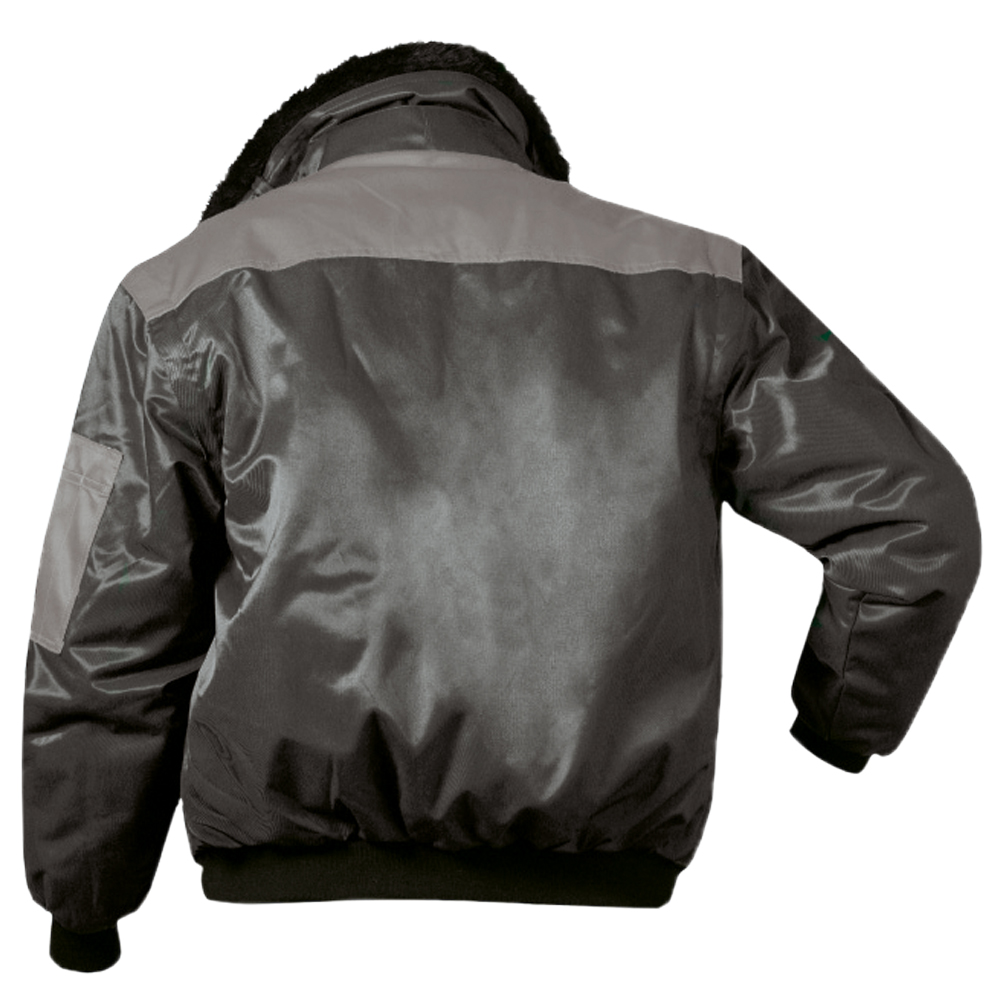 F-NORWAY-Pilotenjacke, *ASKIM*, 250g/m², schwarz/grau abgesetzt