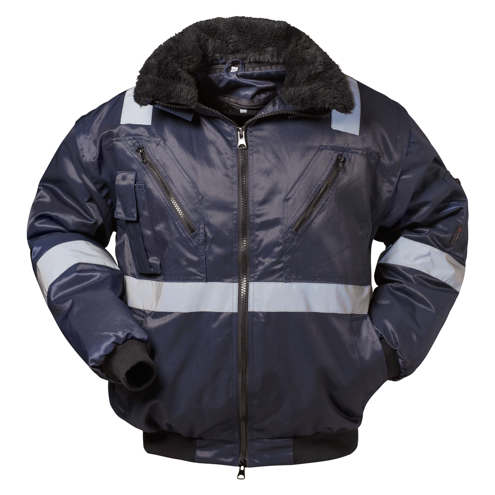 F-NORWAY-Pilotenjacke mit Reflexstreifen, *ROGNAN*, 250g/m², marine