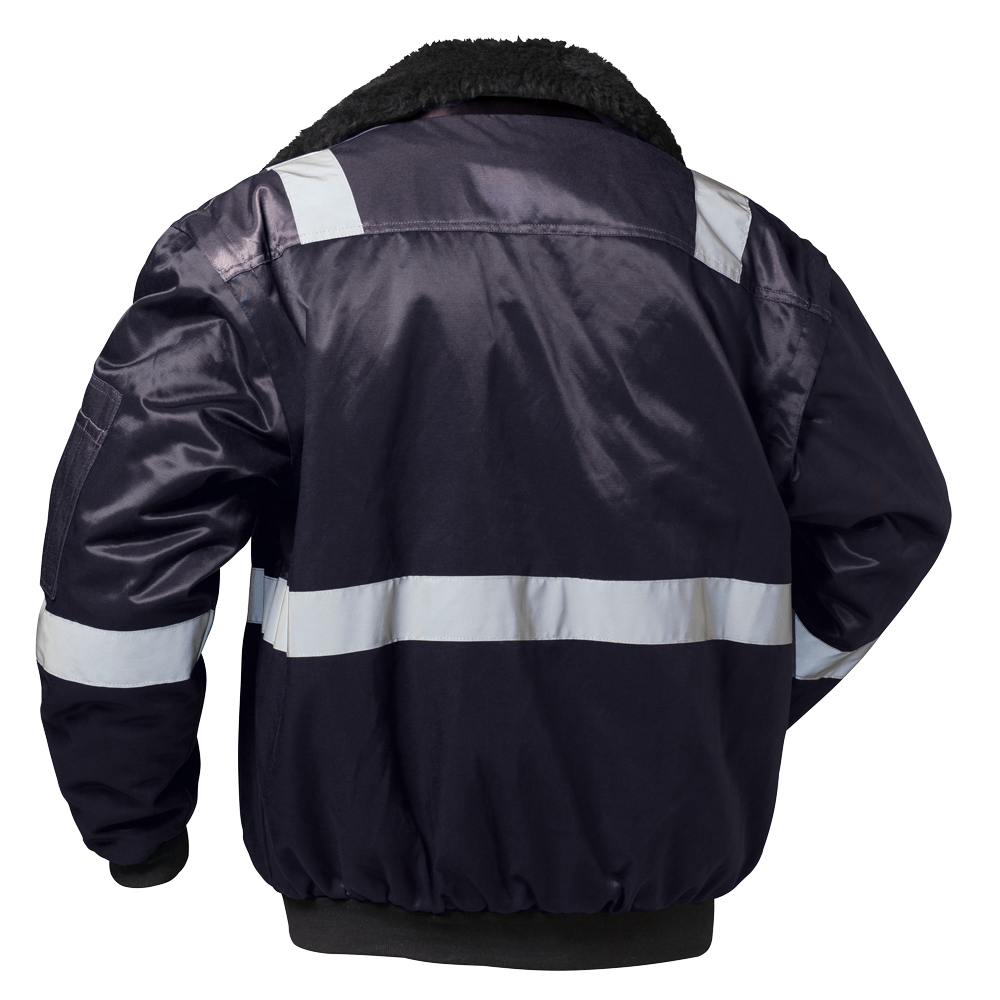 F-NORWAY-Pilotenjacke mit Reflexstreifen, *ROGNAN*, 250g/m², marine