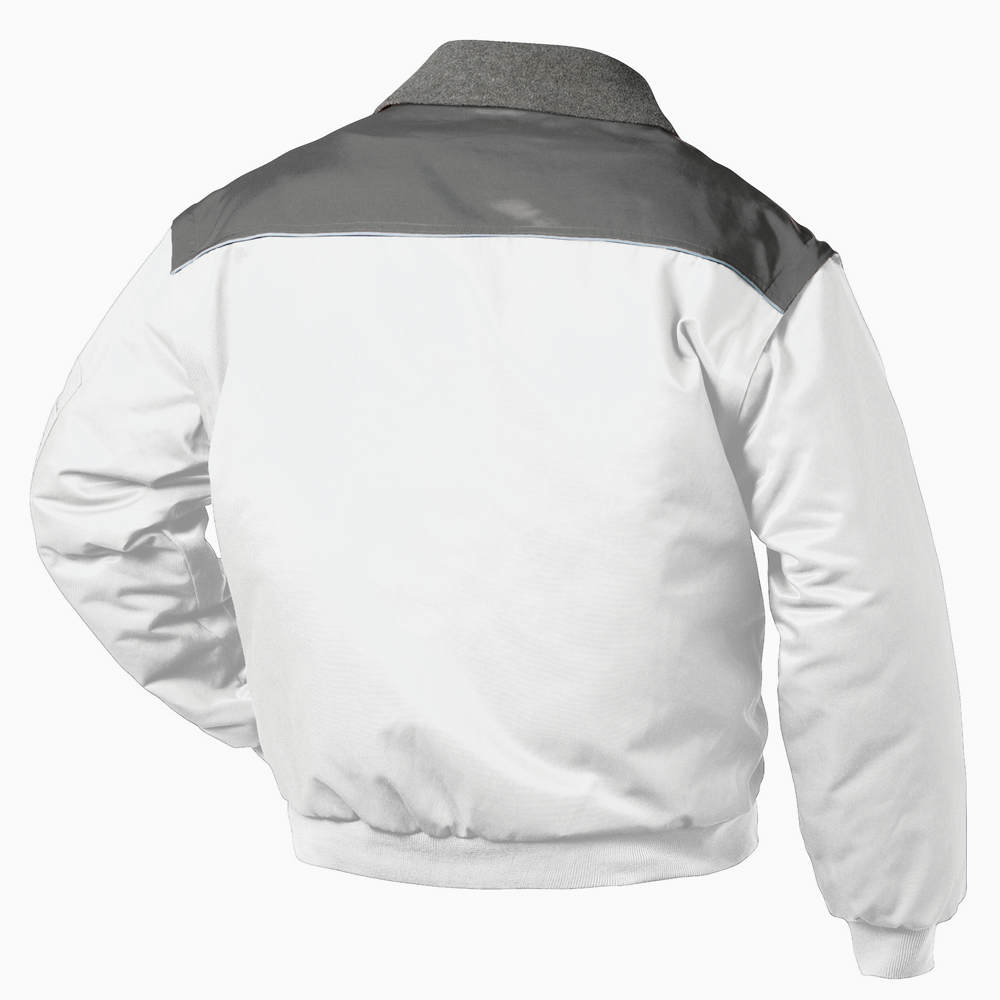 F-ALASKA Kälteschutz, Piloten-Jacke, *HOLLIS*, 250g/m², weiß/grau abgesetzt