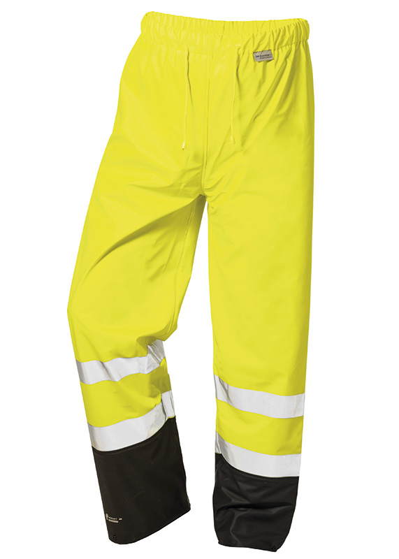 F-NORWAY-Warnschutz-PU-Regenbundhose, *DIRK*, gelb/schwarz