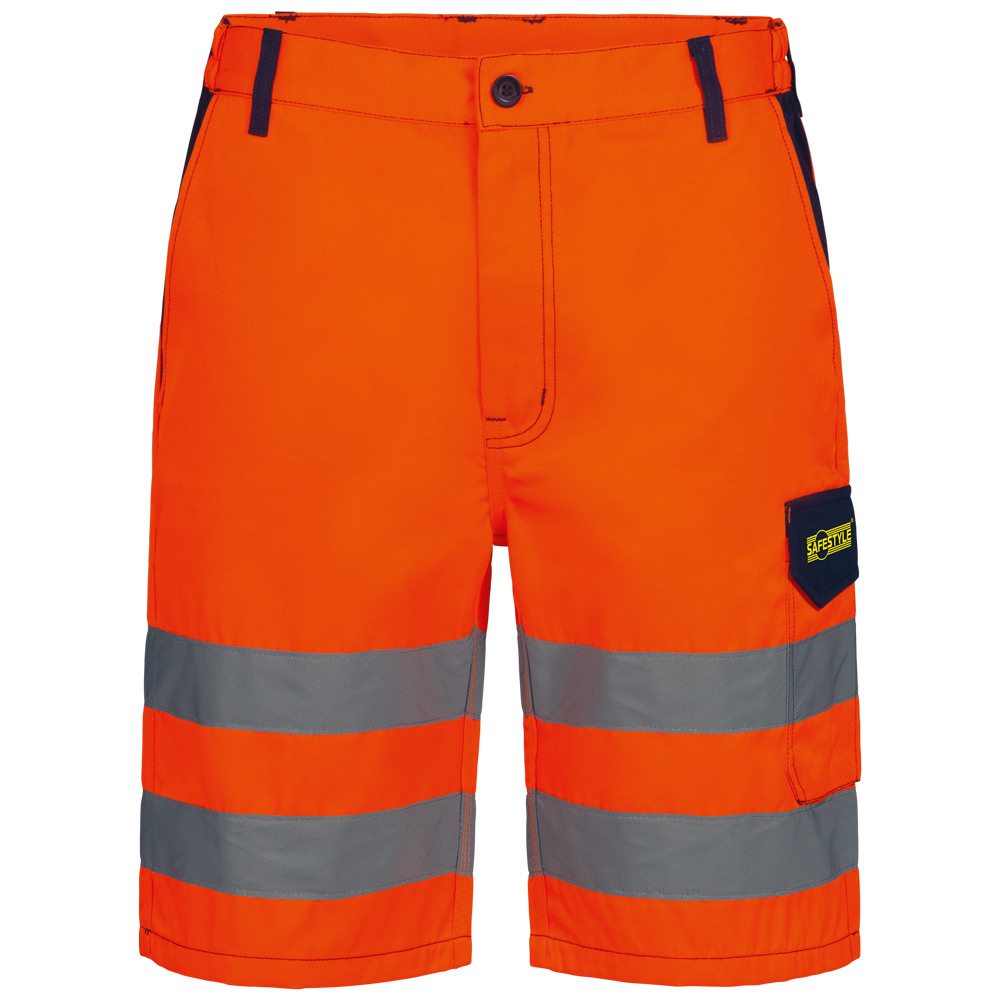 F-Warnschutz, Warnschutz-Shorts, *WALSRODE*, orange/marine