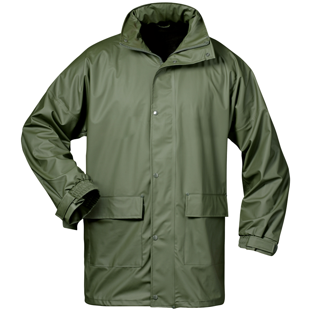 F-NORWAY-Nässeschutz, Regenschutz, PU-Stretch-Regenjacke, *FALKENBERG*, 190g/m², oliv