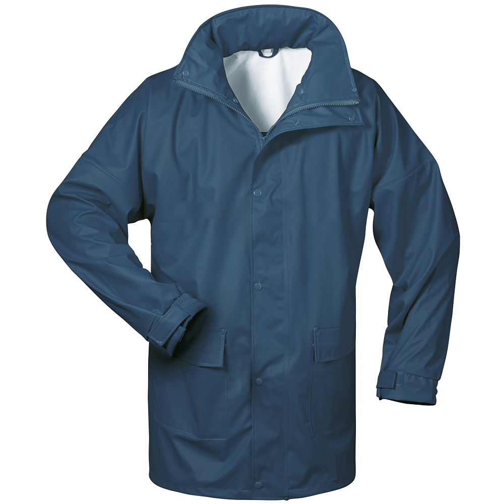 F-NORWAY-Nässeschutz, Regenschutz, PU-Stretch-Regenjacke, *HELSINGBORG*, 190g/m², marine