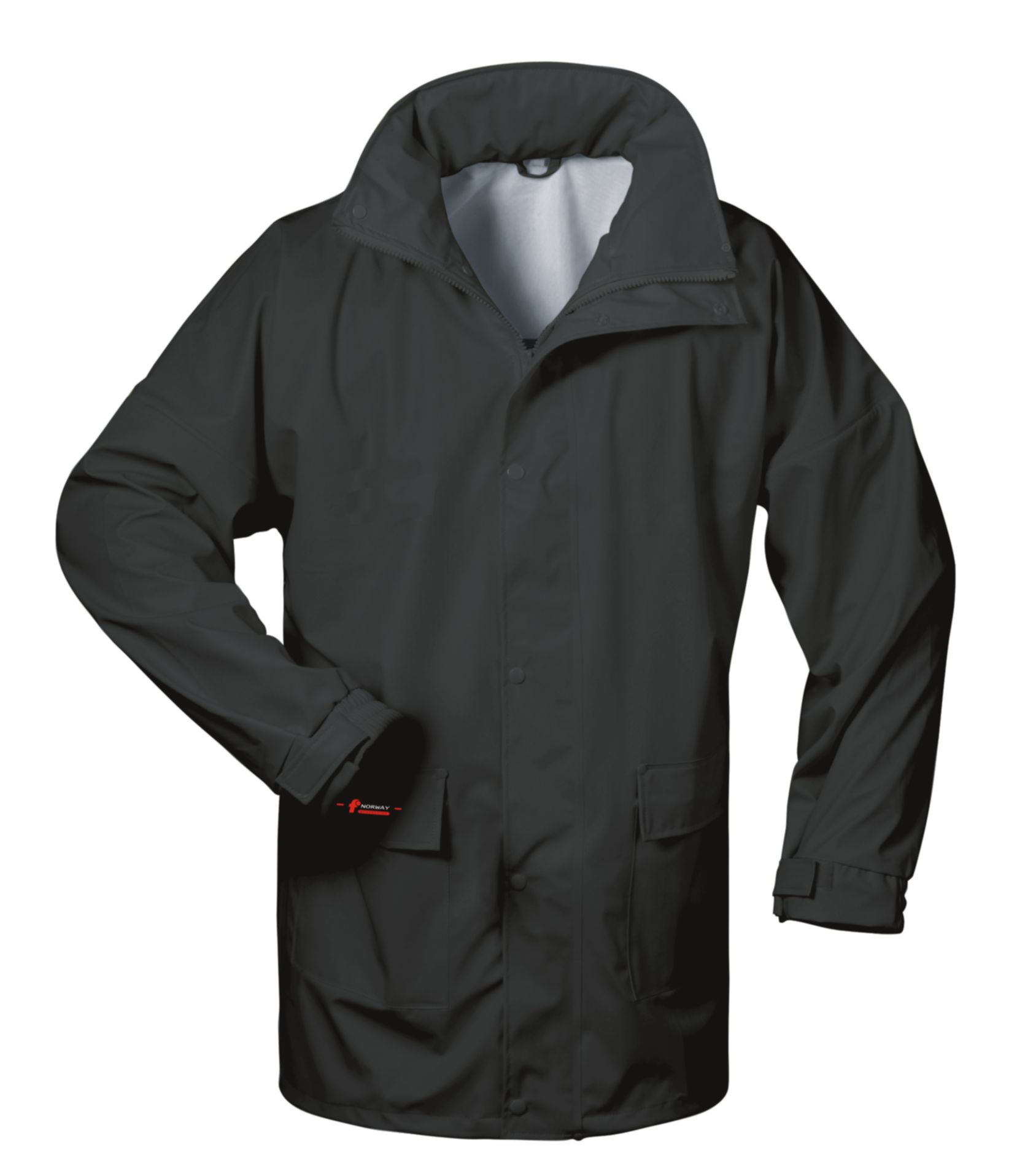 F-NORWAY-Regenschutz, -PU-Regen-Nässe-Wetter-Jacke, LUND,schwarz