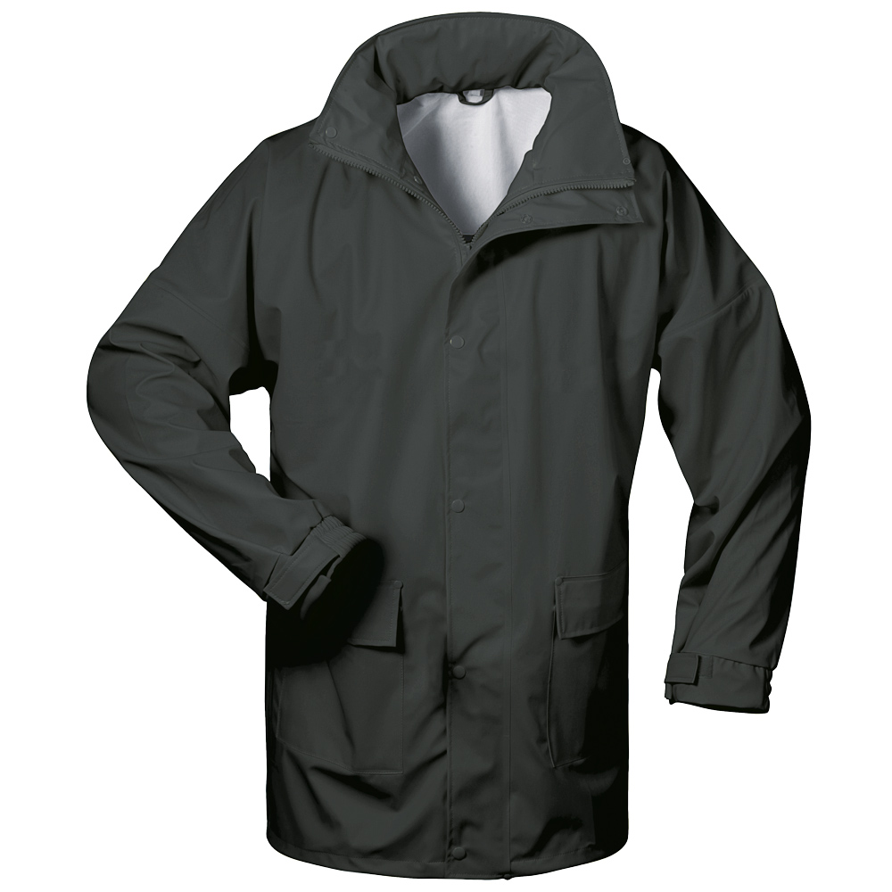 F-NORWAY-Nässeschutz, Regenschutz, PU-Stretch-Regenjacke, *LUND*, 190g/m², schwarz