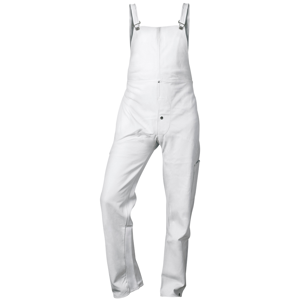 F-CRAFTLAND-Workwear, Vollleder-Latzhose, *NICO*, weiß
