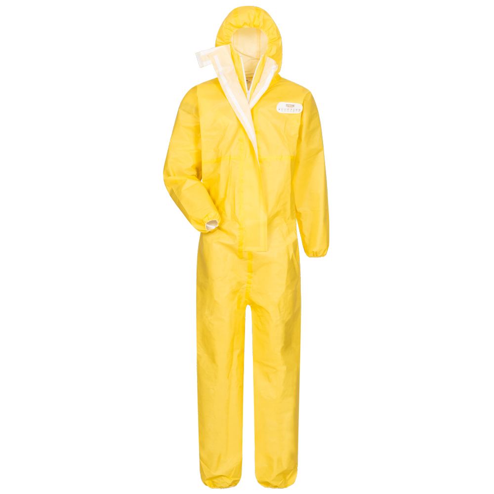 F-TECTOR-Einwegschutz, Einweg-Overall, Schutzanzug, Einmal-Schutzoverall, *BLUMENTHAL*, gelb