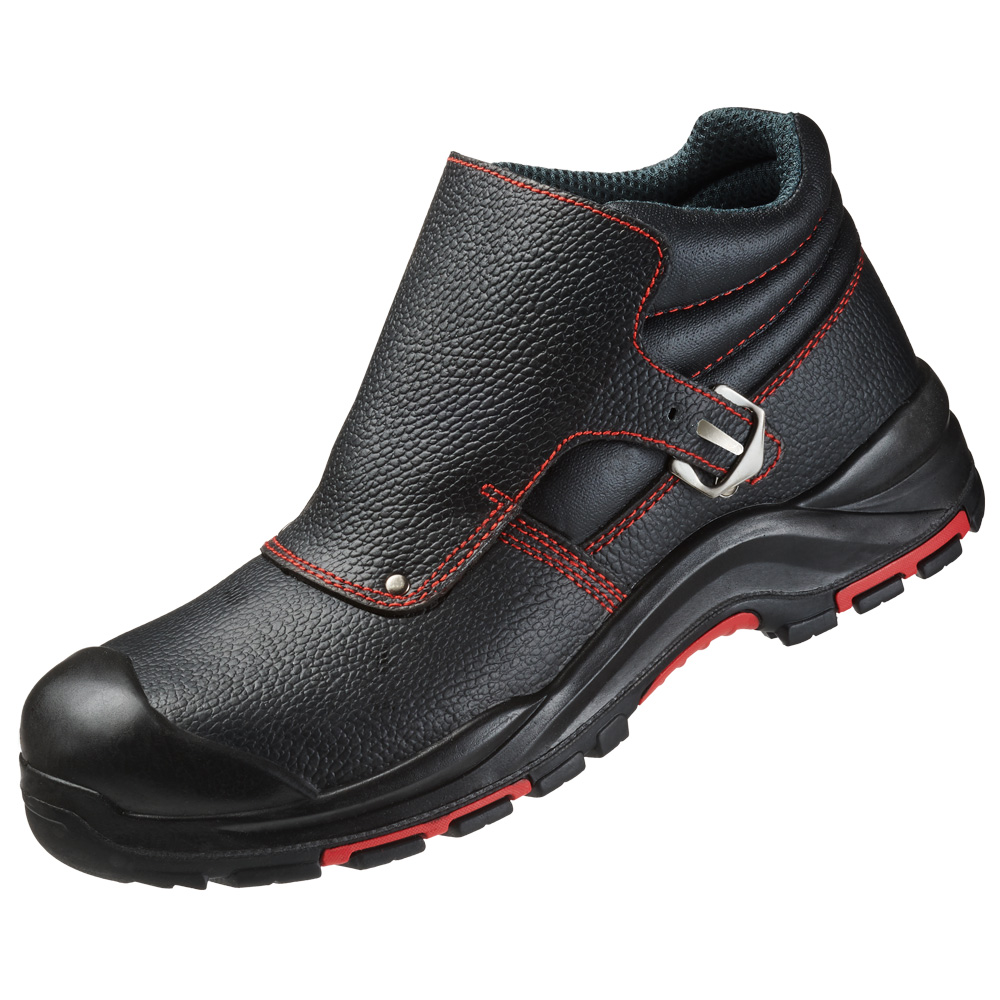 F-S3-BASIC-LINE-Fußschutz, Schweißer-Sicherheitsstiefel, *MAGDEBURG ÜK*, schwarz/rot abgesetzt