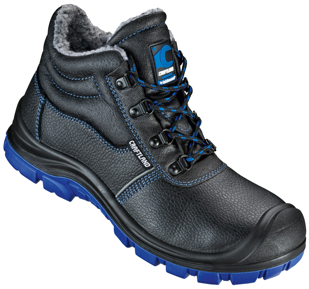 F-S3-CRAFTLAND-Fußschutz, Winterschnürschuhe, hoch, *FELIN ÜK*, schwarz/blau abgesetzt