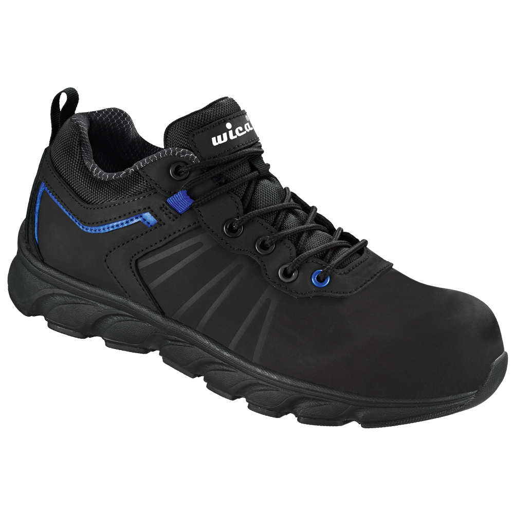 F-WIC-Fußschutz, Sicherheitshalbschuhe, *VEZZO*, schwarz/blau abgesetzt