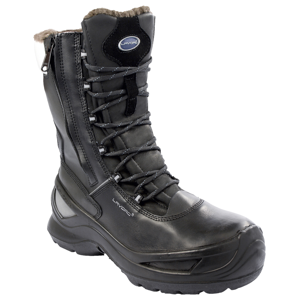 F-S3-LAVORO-Fußschutz, Winter-Sicherheitsschnürstiefel, *NORDMEER*, schwarz