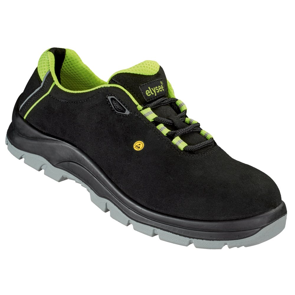 F-S3-ELYSEE-Fußschutz, Sicherheitshalbschuhe, *LORETO*, ESD, schwarz/gelb