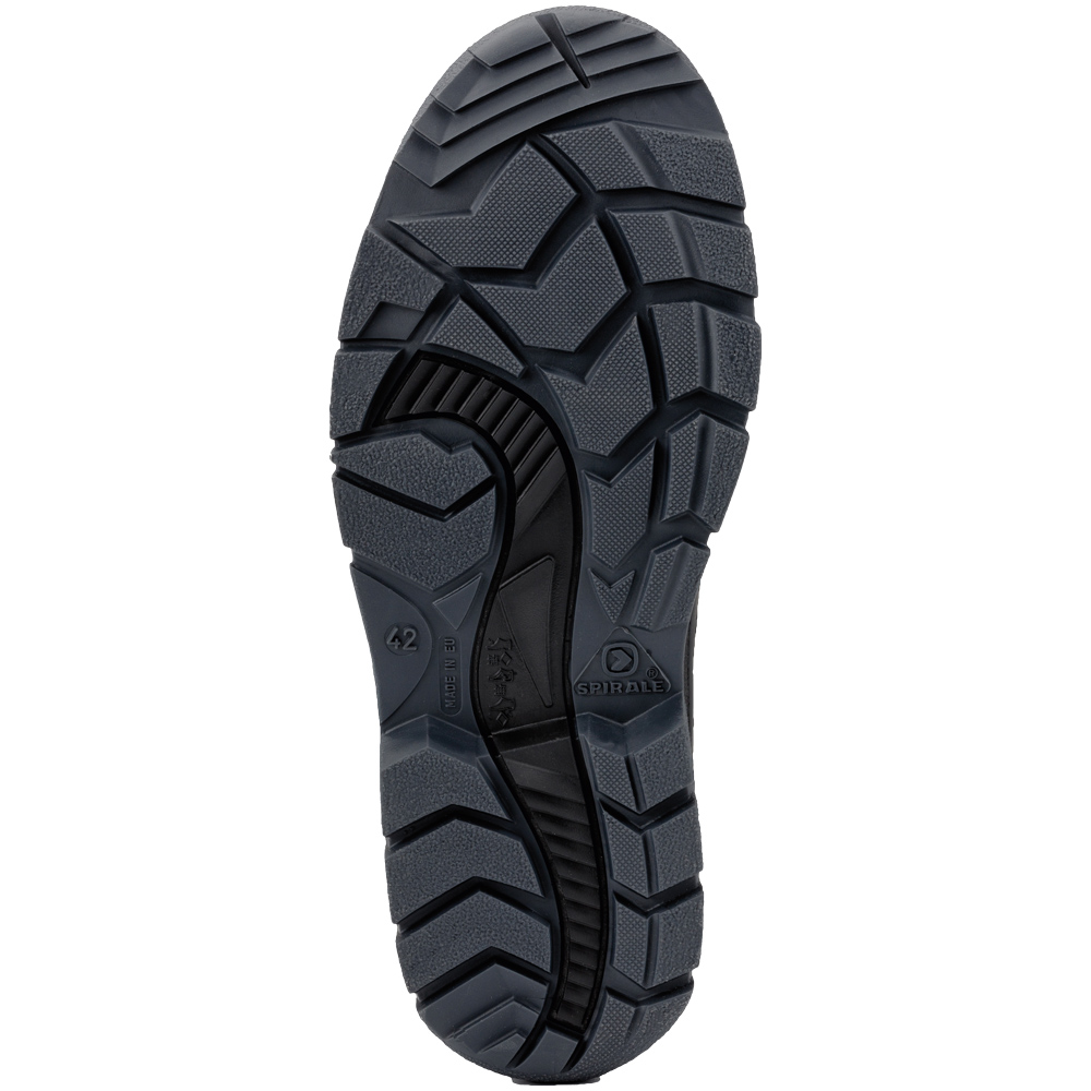 F-SPIRALE-Fußschutz, Schnürstiefel, Gummistiefel, *ICELAND*, schwarz/grau-silber abgesetzt