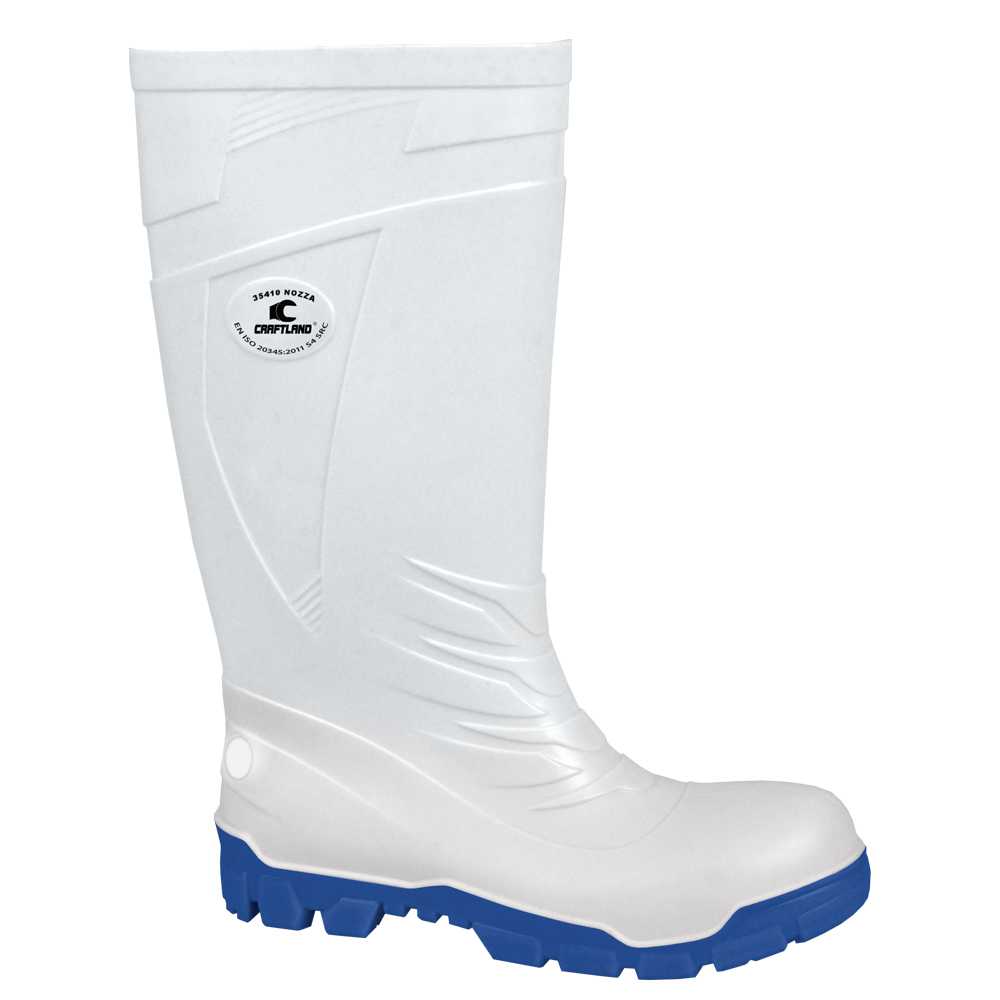 F-S4-CRAFTLAND-Fußschutz, PVC/Nitril-Stiefel, *NOZZA*, weiß