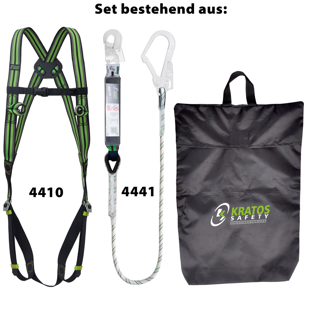 F-FELDTMANN-Betriebsbedarf, Gerüst-Set, im handl. Beutel, inkl. Auffanggurt und Bandfalldämpfer