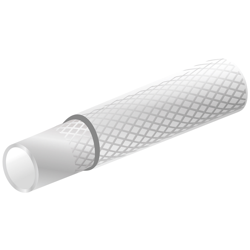 F-FELDTMANN-Betriebsbedarf, Gewebeschlauch, PVC transparent, 13 mm, Rollenlänge 50 m