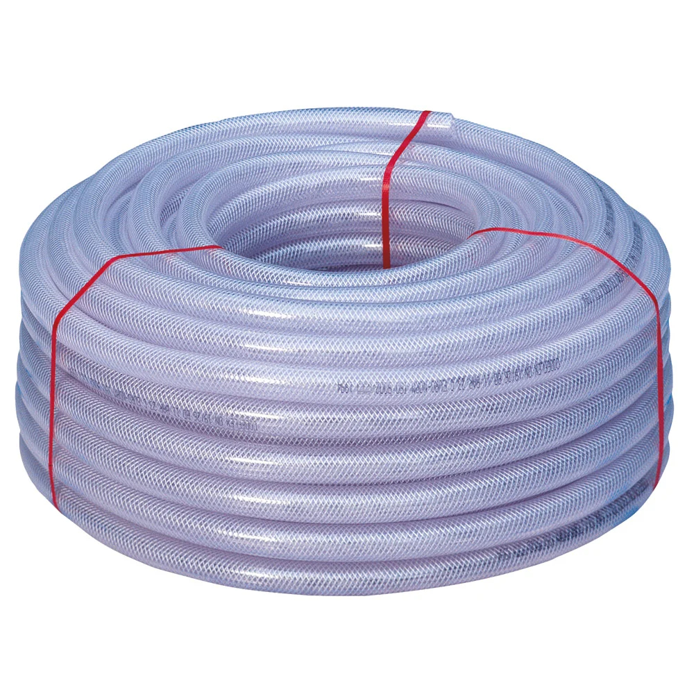 F-FELDTMANN-Betriebsbedarf, Gewebeschlauch, PVC transparent, 25 mm, Rollenlänge 50 m