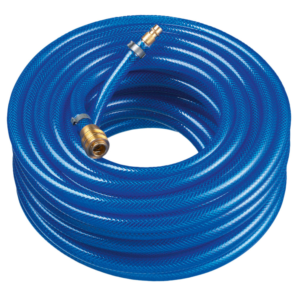 F-FELDTMANN-Betriebsbedarf, Druckluft Schlauch-Garnitur, PVC blau, konfektioniert, 9x3 mm, Rollenlänge 10 m