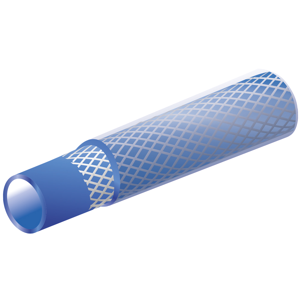F-FELDTMANN-Betriebsbedarf, Druckluft Schlauch-Garnitur, PVC blau, konfektioniert, 9x3 mm, Rollenlänge 10 m