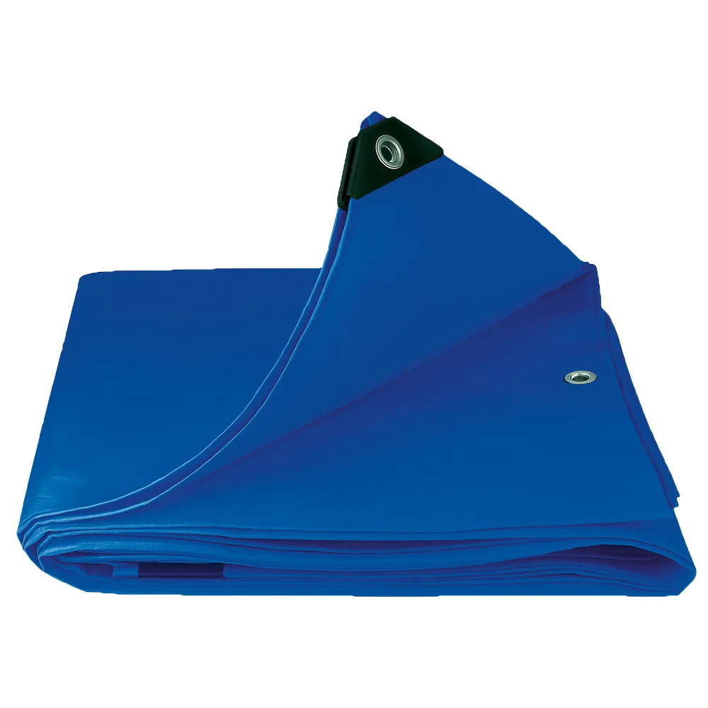 F-Feldtmann-Betriebsbedarf, PE-Gewebeplane, mit Aluminium Ösen, 130g/m², blau
