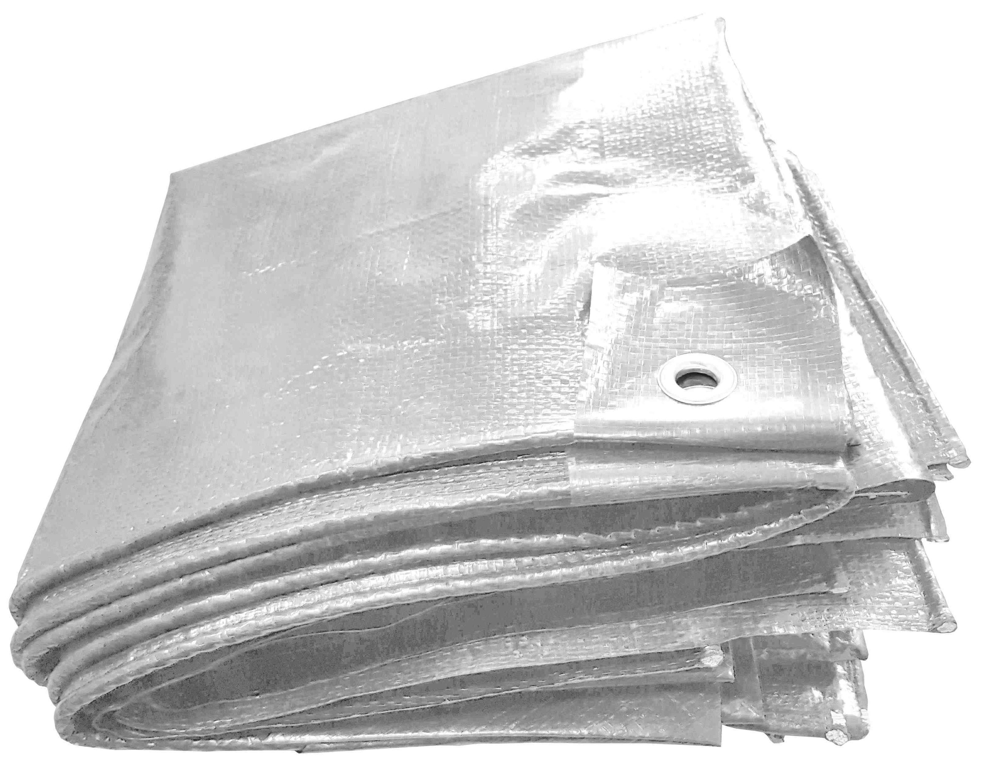 F-Feldtmann-Betriebsbedarf, PE-Gewebeplane, mit Aluminium Ösen, 180g/m², weiß