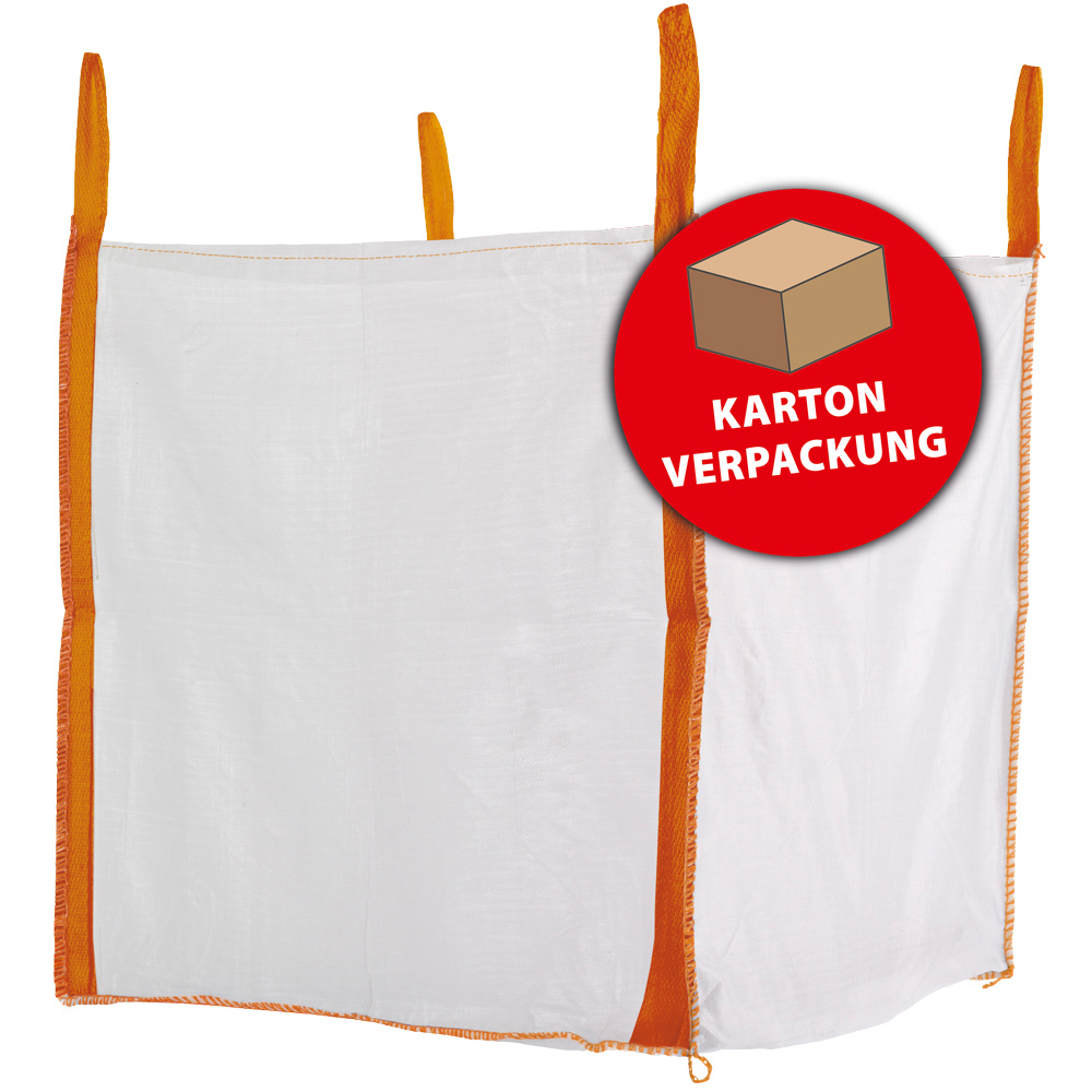 F-Feldtmann-Betriebsbedarf, Karton-Big-Bag, 90 x 90 x 90 cm, unbeschichtet, Tragkraft: 1500 KG