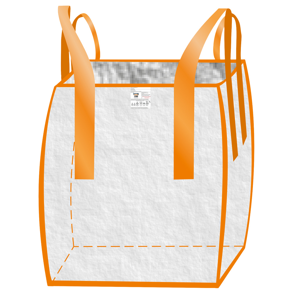 F-Feldtmann-Betriebsbedarf, Big-Bag, oben offen 90 x 90 x 90 cm, 4 Cross-Corner Schlaufen, Tragkraft: 1500 KG
