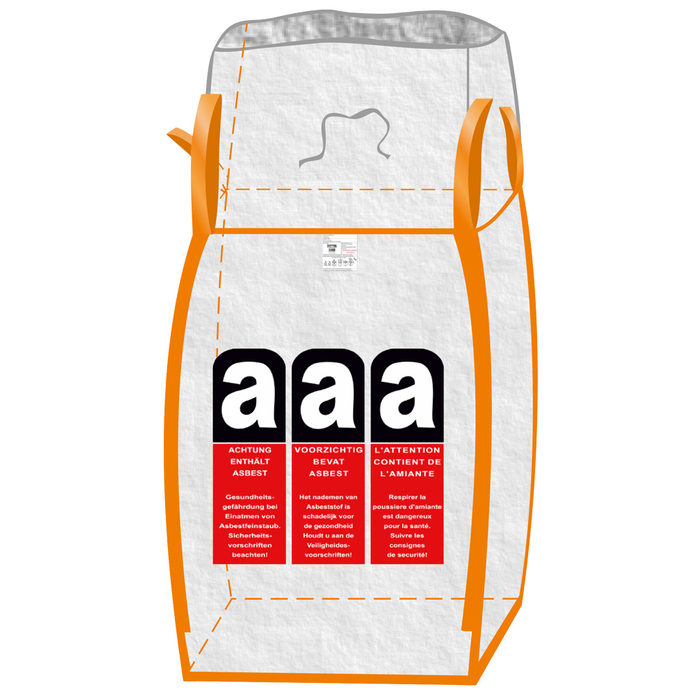 F-Feldtmann-Betriebsbedarf, Karton Big-Bag, für Asbest, bechichtet, mit Schürze, TRAGKRAFT: 1.000 KG