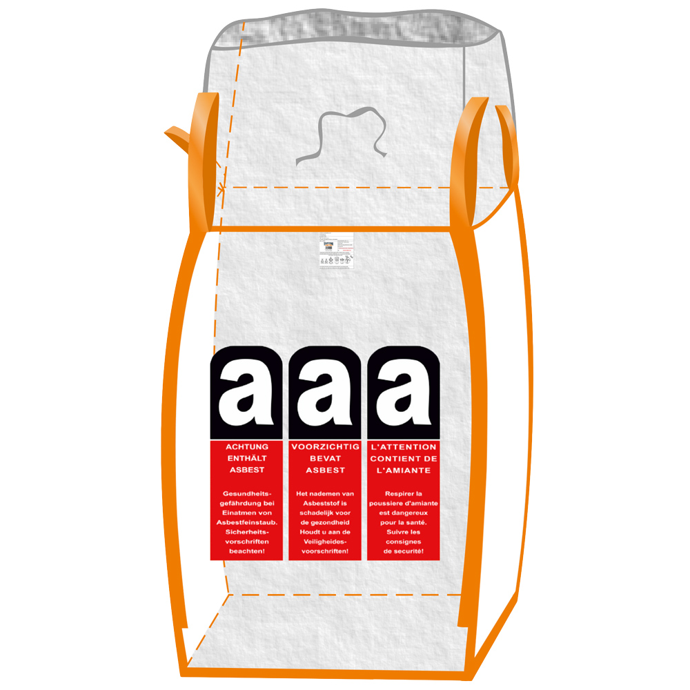 F-Feldtmann-Betriebsbedarf, BIGBAG für Asbest, Transparent, 1000 kg
