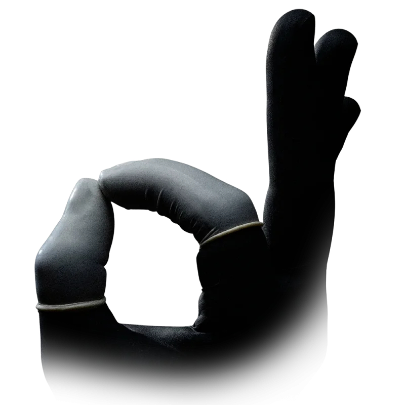 AMPRI-Einwegschutz, Einweg-Latex-Fingerlinge, MED COMFORT, gerollt, puderfrei, unsteril, VE = Pkg. á 100 Stück, transparent