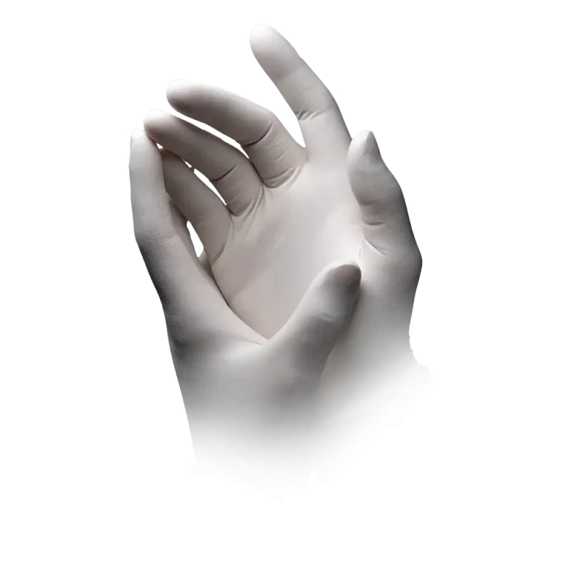 AMPRI-Einwegschutz, Einweg-Latex-Handschuhe, BASIC PLUS, puderfrei, unsteril, VE = Pkg. á 100 Stück, weiß