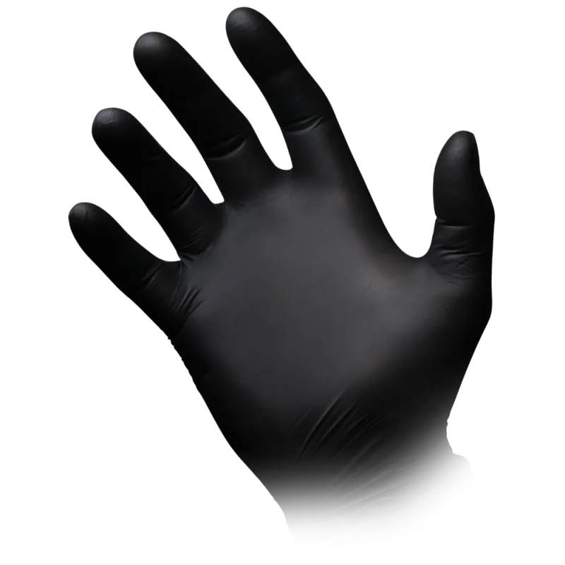 AMPRI-Einwegschutz, Einweg-Nitril-Untersuchungs-Handschuhe, Einmalhandschuhe, STYLE BLACK, ungepudert, schwarz, VE =10 Pkg. á 100 Stück