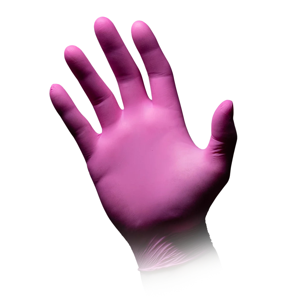 AMPRI-Einwegschutz, Einweg-Nitril-Untersuchungs-Handschuhe, Einmalhandschuhe, STYLE BERRY, puderfrei, magenta, VE = 100 Stk.