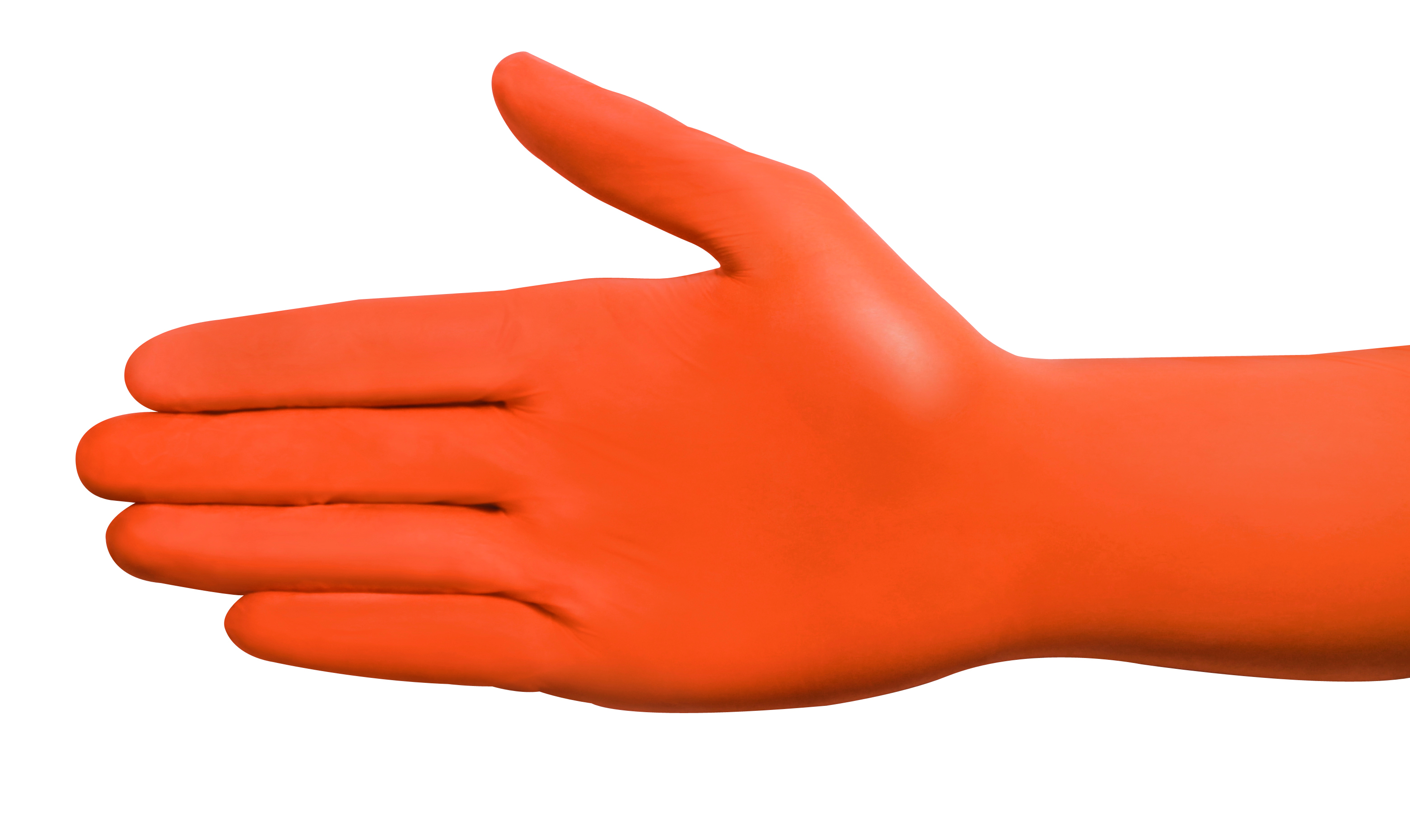 AMPRI-Hygiene, Einweg-Nitril-Untersuchungs-Handschuhe, Einmalhandschuhe, STYLE ORANGE, puderfrei, orange, VE = 10 Pkg. á 100 Stück