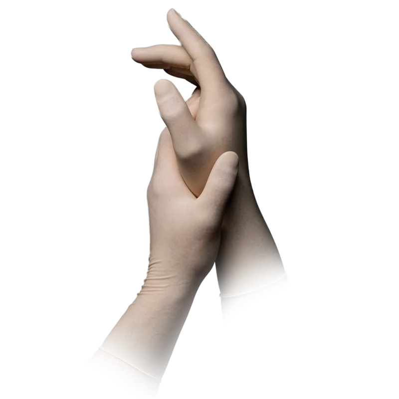 AMPRI-Einwegschutz, Einweg-Latex-Untersuchungs-Handschuhe, Einmalhandschuhe, MED COMFORT 300, puderfrei, weiß, VE = 10 Pkg. á 100 Stück