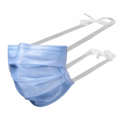 AMPRI-Einwegschutz, Mundschutz FOG STOP, MED COMFORT, 4-lg, zum Binden TYP IIR-Blau