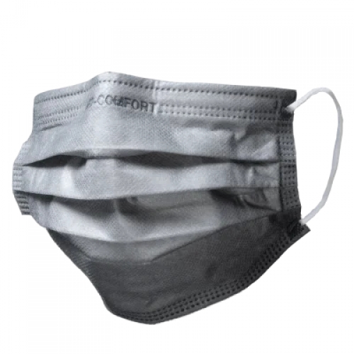 AMPRI-Einwegschutz, Med-Comfort-Platinum Mundschutz 4-lg., grau