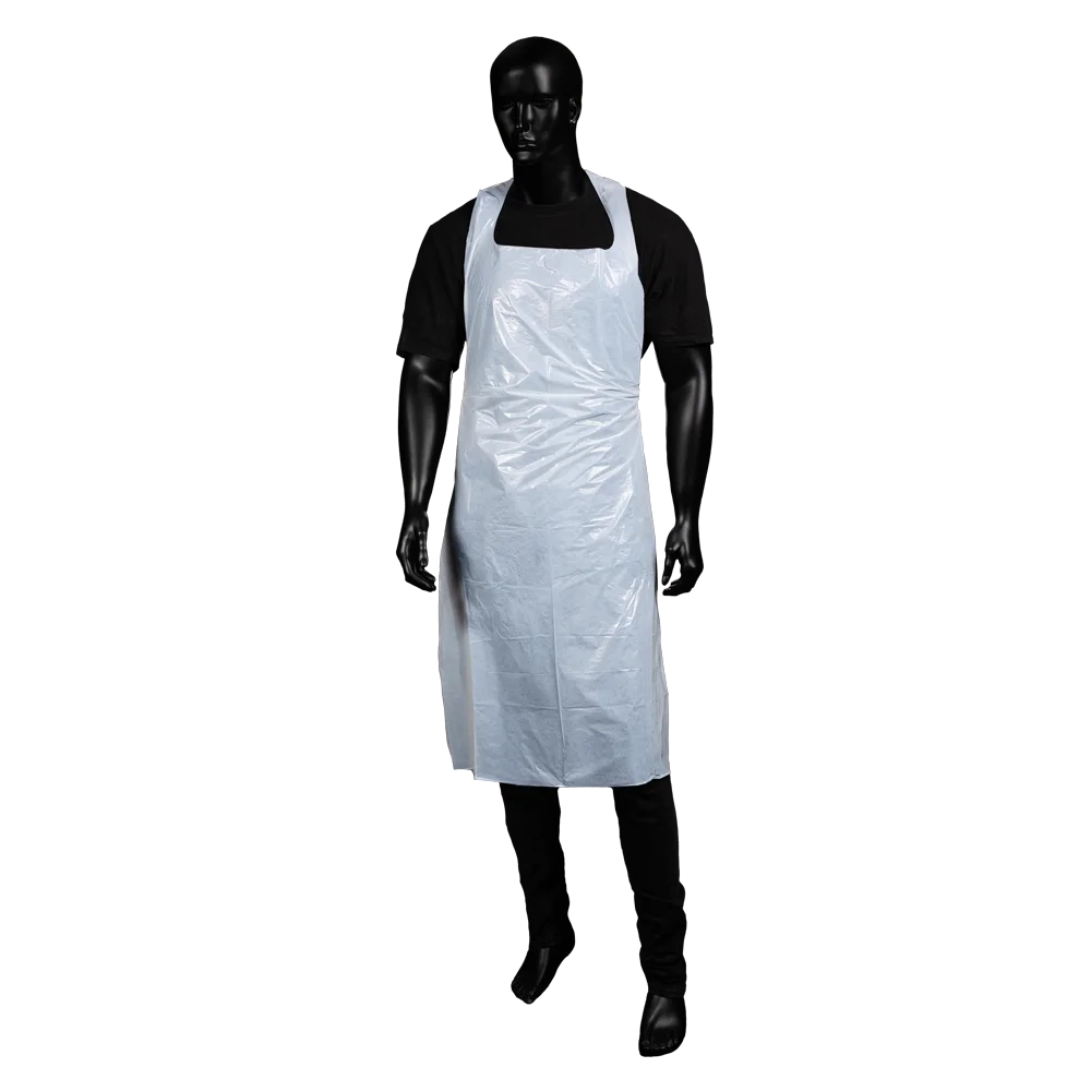 AMPRI-Einwegschutz,  Einweg-PE-Schürzen, medium, MED COMFORT, glatte Oberfläche, 80 x 140 cm, VE = 5 Pkg. á 100 Stück, weiß