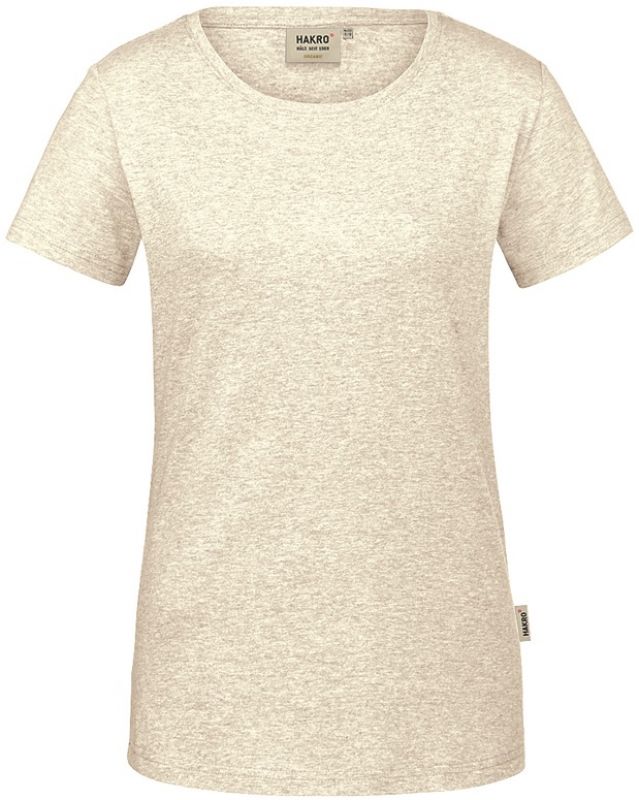 HAKRO Damen T Shirt Arbeitsshirt Berufsshirt Arbeitskleidung GOTS Organic creme meliert 160 g