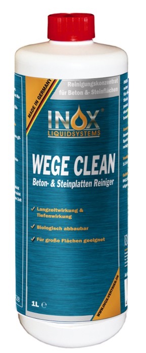 INOX-Wege-Clean-Reiniger, Steinreiniger, Grünbelag-Entfernung, 1 Liter Fl.