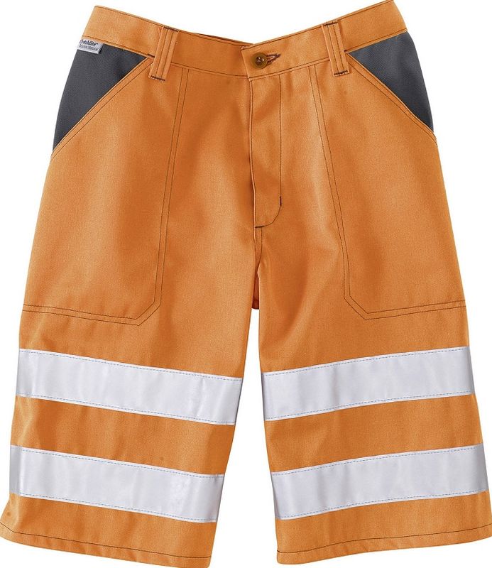 KÜBLER-Workwear-Bermuda Warnschutzshorts, H-Vis.Inno Plus Uni-Dress, MG 27, warnorange/anthrazit